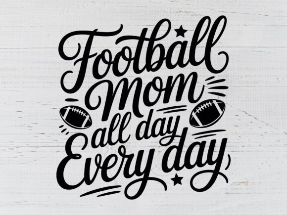 Football Mom All Day Every Day SVG – A Versatile Graphic Design Asset for T-Shirt Designs and Content Publishing