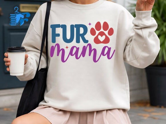 Fur Mama SVG Cute Paw Print Fur Mom – A Solid Graphic Design Asset for T-Shirt Designs