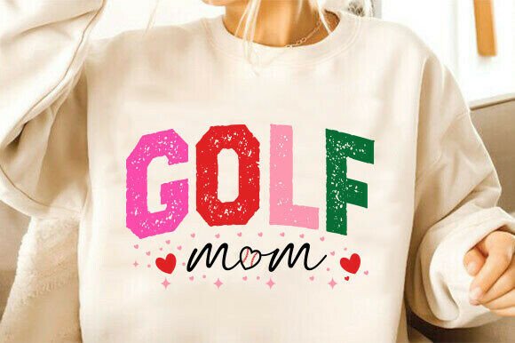 Golf Mom Png Sublimation Graphics for T-Shirt Designs