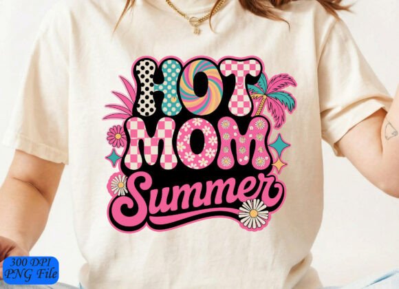 Hot Mom Summer PNG & SVG: A Vibrant Design for T-Shirt Marketing