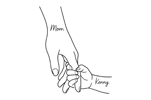 Mom and Child Holding Hands SVG: A Versatile Graphic for T-Shirt Designs