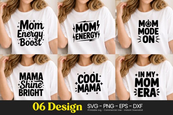 Mom Energy Boost Shine Bright SVG PNG – A Graphic Asset for Creative Sellers