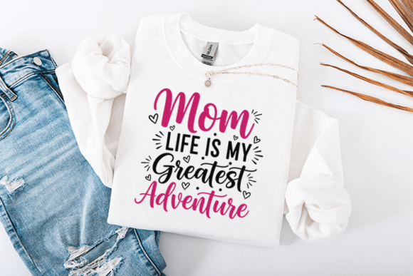 Mom Life Is My Greatest Adventure SVG: A Modern Graphic for Bloggers and Content Creators