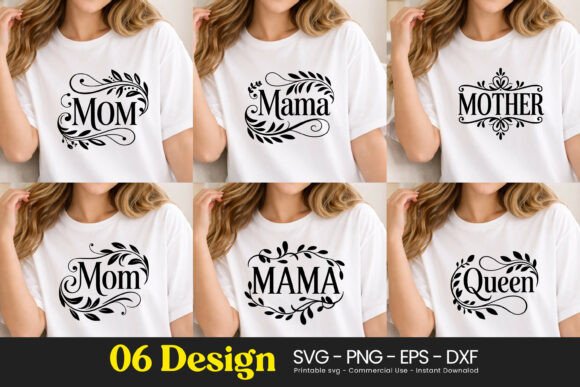 Mom Mama Classic Frame Quotes SVG PNG: A Versatile Graphic for Local Business Branding