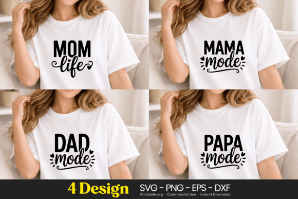 Mom Mama Dad Papa Life SVG PNG – A Versatile Graphic Design Asset for Creative Sellers