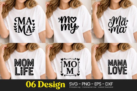 Mom Mama Initial Letters Quotes SVG PNG – A Versatile Design Asset for Creative Projects