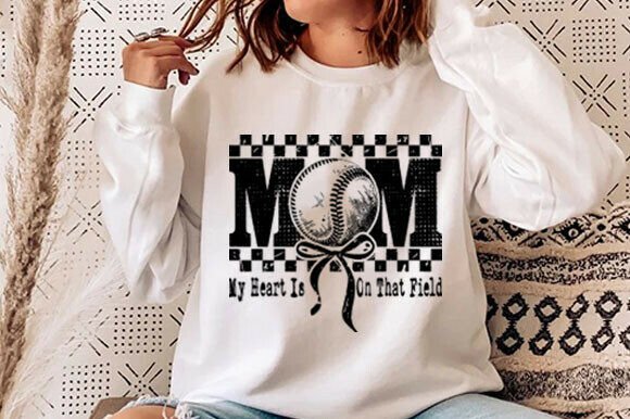 Mom My Heart is on That Field SVG: A Powerful Graphic Design Asset for T-Shirt Designs