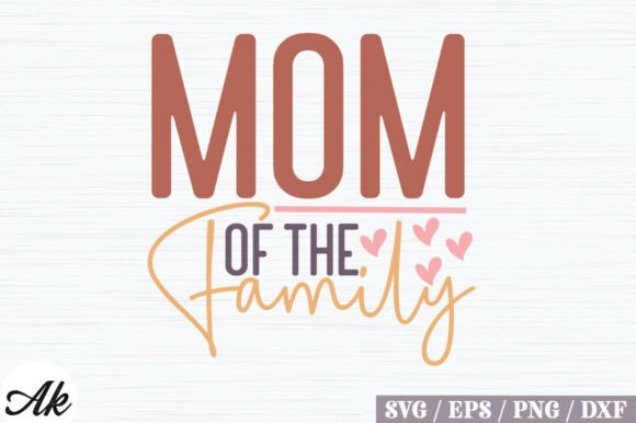 Mom of the Family Retro SVG Design – A Solid Graphic for T-Shirt Creations