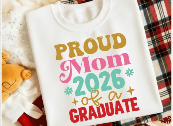 Proud Mom of a Graduate Graduation SVG for T-Shirt Designs and Marketing Graphics